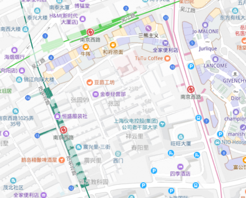 Map of Nanjing West Rd Station