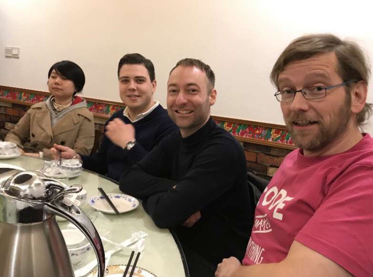 Students enjoying Dinner in Shanghai